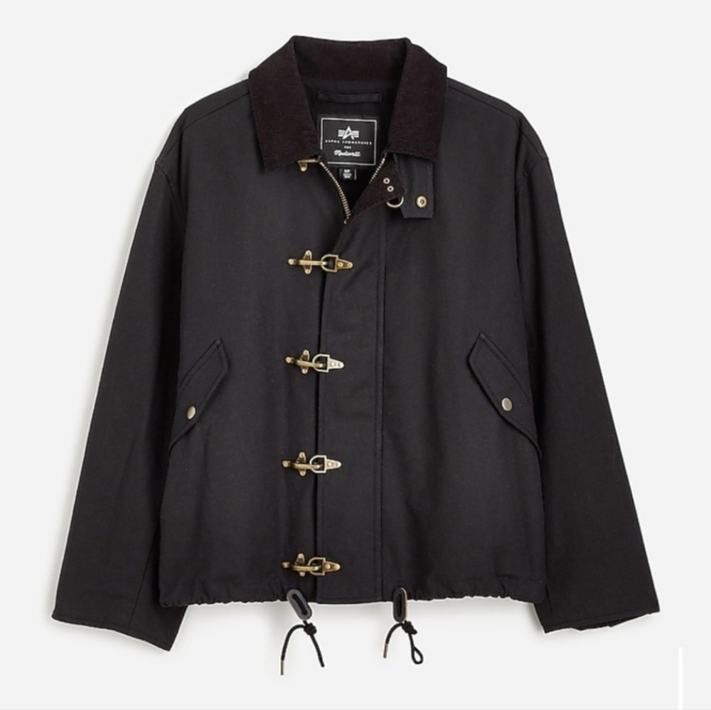 Madewell Black Jacket with Gold Accents - Picture 2 of 12